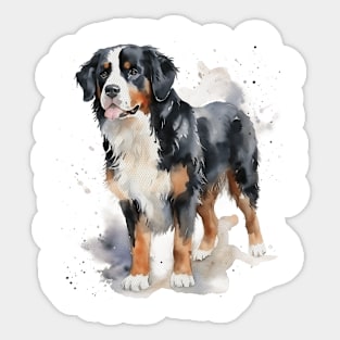 Bernese Mountain Dog Watercolor Style Sticker